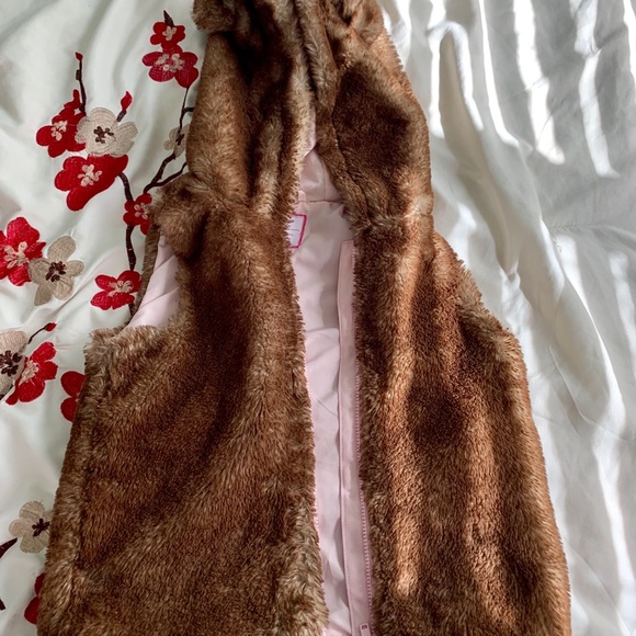 EUC- Toddler Girls Zip Up Bear Vest - Picture 2 of 5